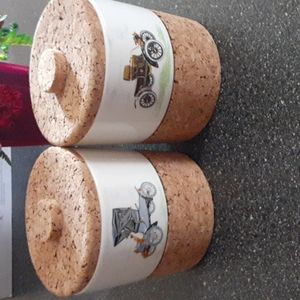 Vintage Cork Canisters